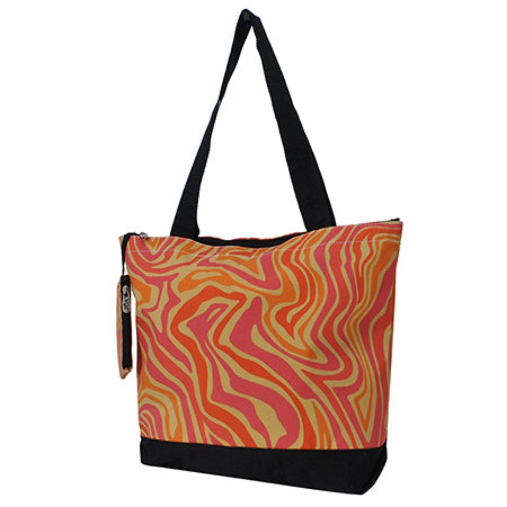 NEW * Canvas Tote Bag with zipper closure